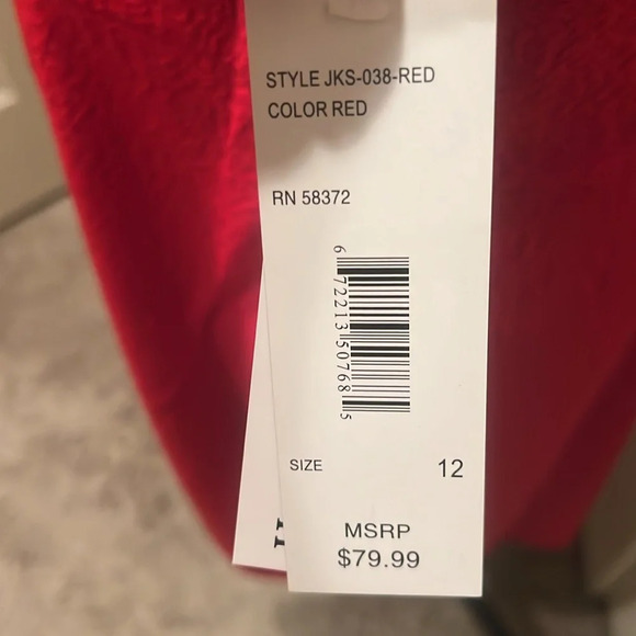 Peach Velvet New York NWT Red Sleeveless Dresss Size 12 - Picture 4 of 4